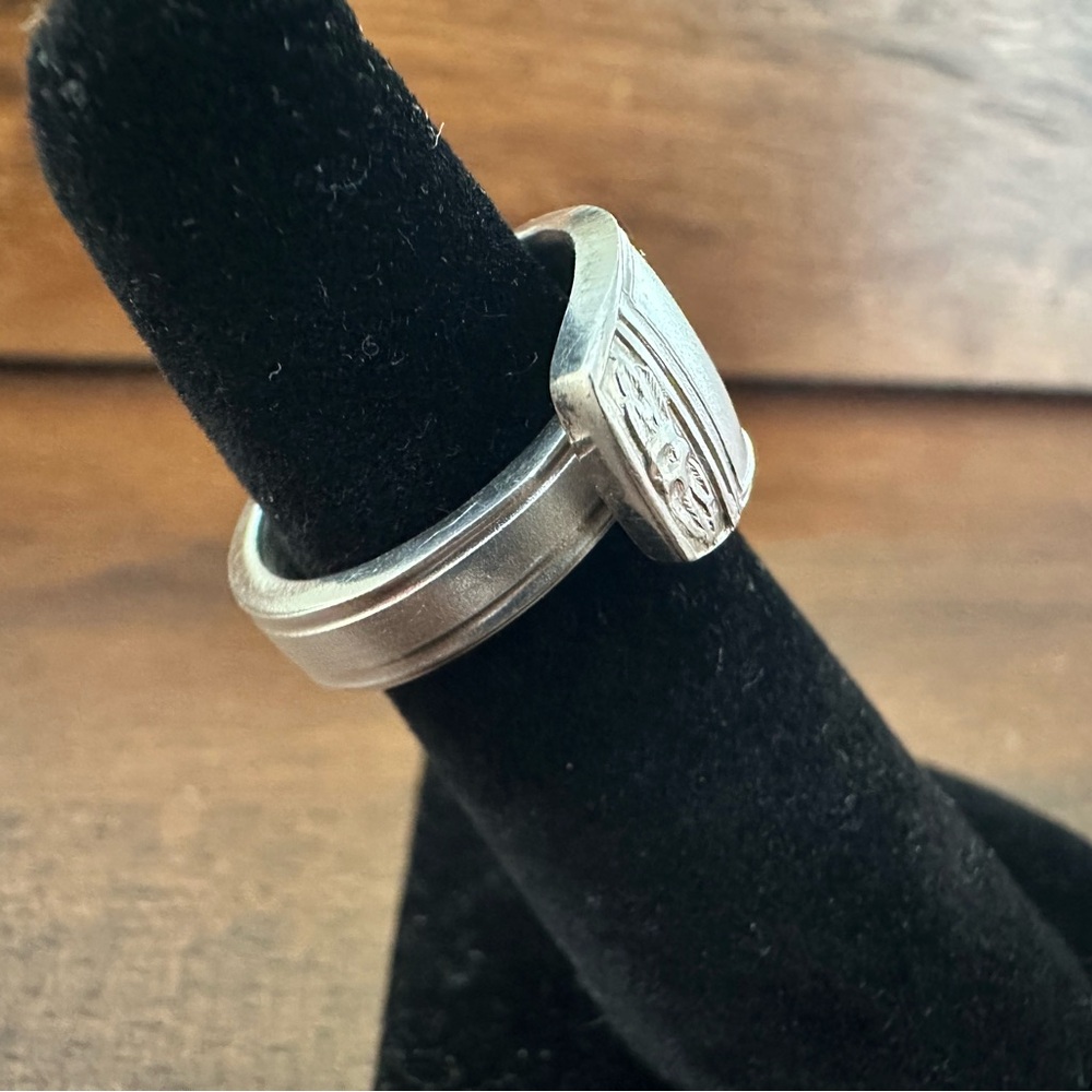 Silver Plated Spoon Ring - Picture 4 of 14